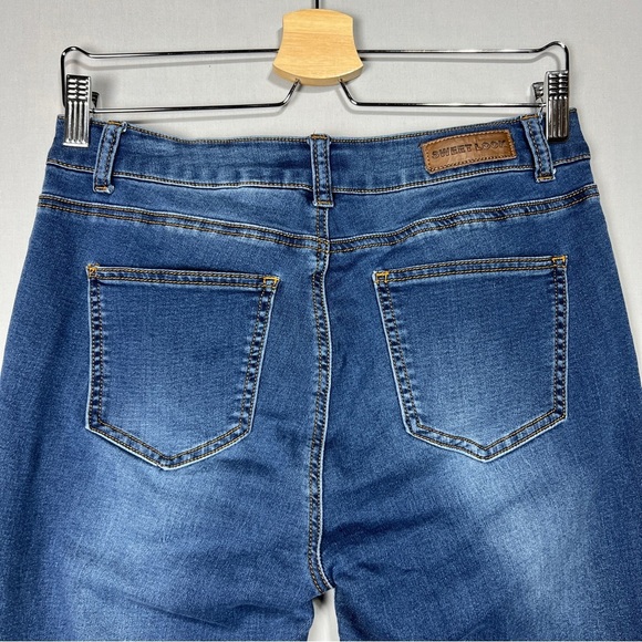 Sweet Look Jeans Wide Leg Women Juniors Mid Rise Blue Size 9 - Picture 7 of 11